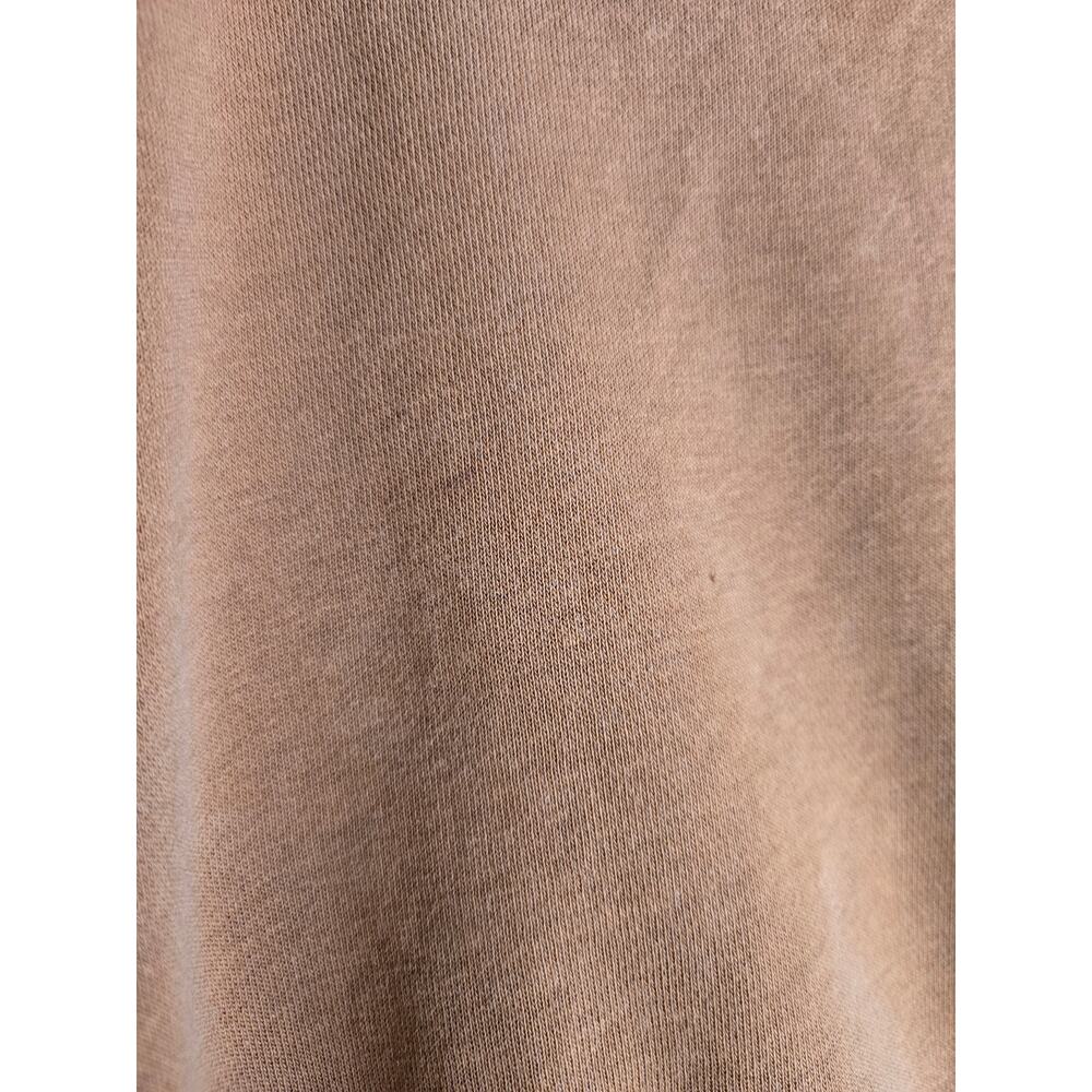 Nike Womens XS Brown Crop Crewneck Sweatshirt Fleece Oversized Pullover Swoosh - Picture 4 of 9